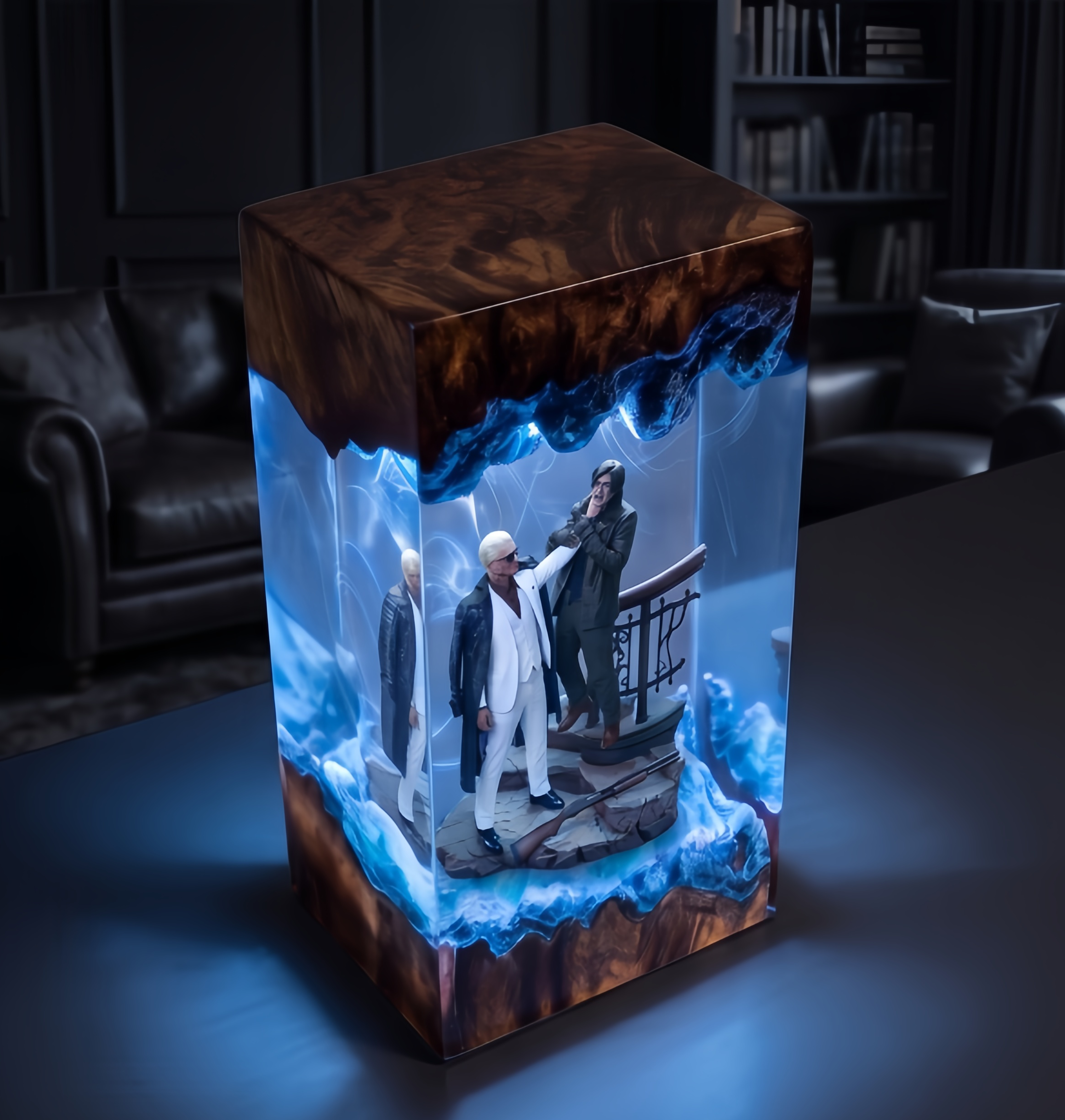 Resident Evil 9 "Requiem" - Leon Kennedy Resin Lamp，Handcrafted  gift