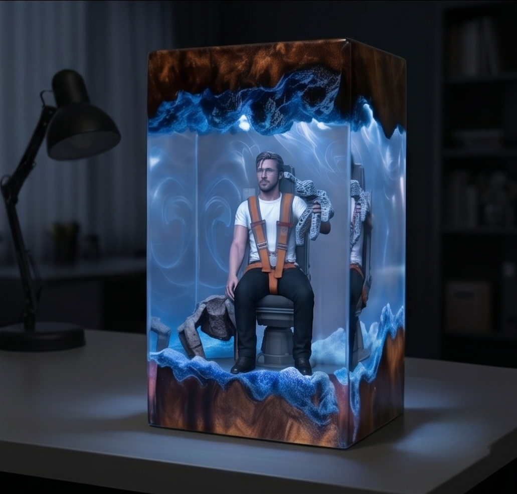 Project Hail Mary Resin Lamp -Ryland Grace Rocky  Figure Handmade gift