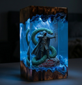 The Primal Hunter Resin Lamp Handmade The Primal Hunter Resin Lamp LitRPG Diorama Light for Gamers & Readers