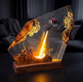 Dragon knight Resin Lamp,Handmade gift