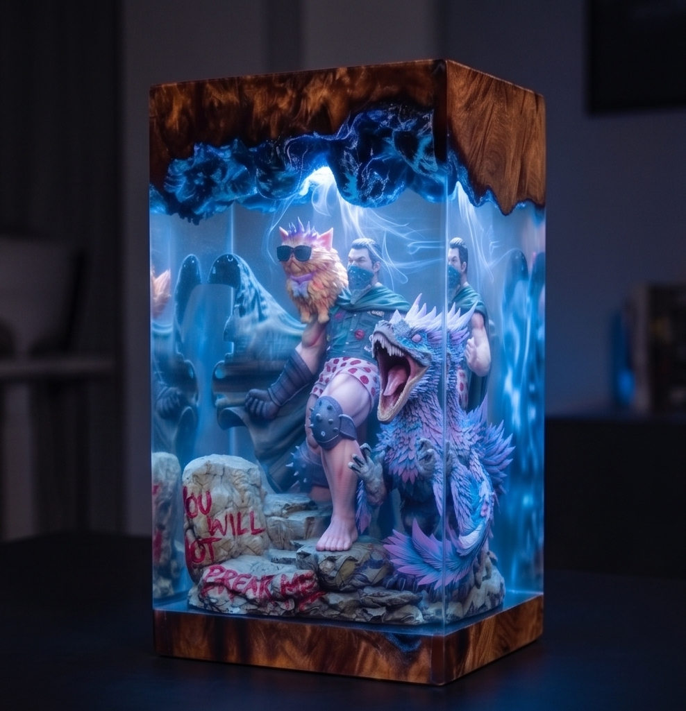 Dungeon Crawler Carl,Resin Lamp,Princess Donut,Mongo , Handmade Gift