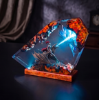 Dragon knight Resin Lamp,Handmade gift
