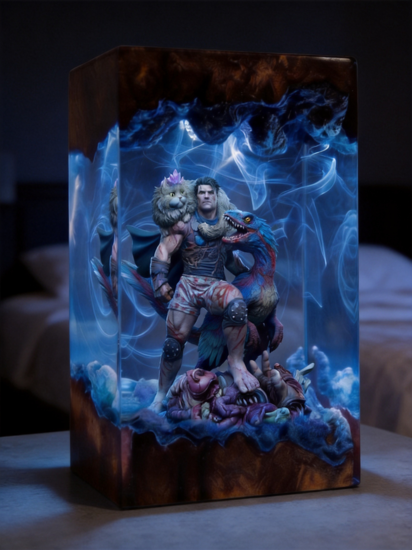 Dungeon Crawler Carl,Princess Donut,Mongo , Resin Lamp, Handmade Gift