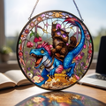 Princess Donut And Mongo Stained Glass Suncatcher