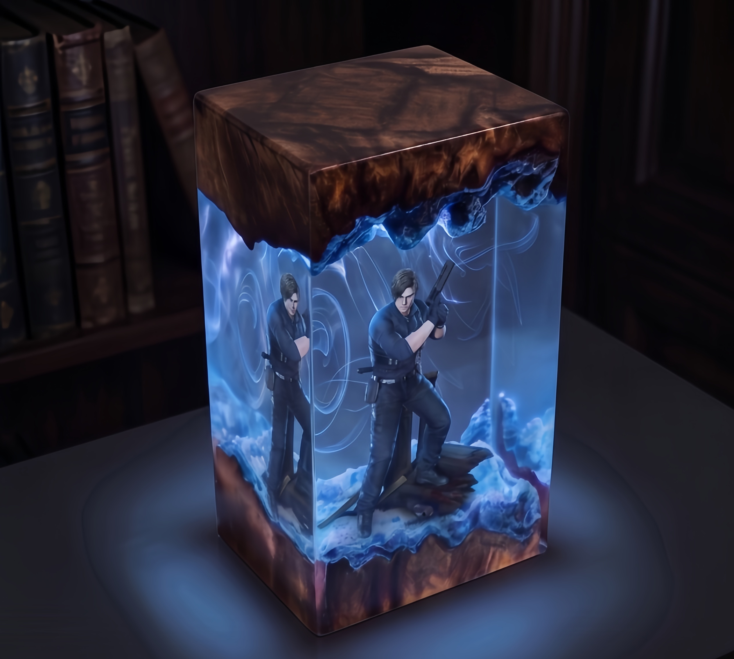 Resident Evil 9 "Requiem" - Leon Kennedy Resin Lamp，Handcrafted  gift