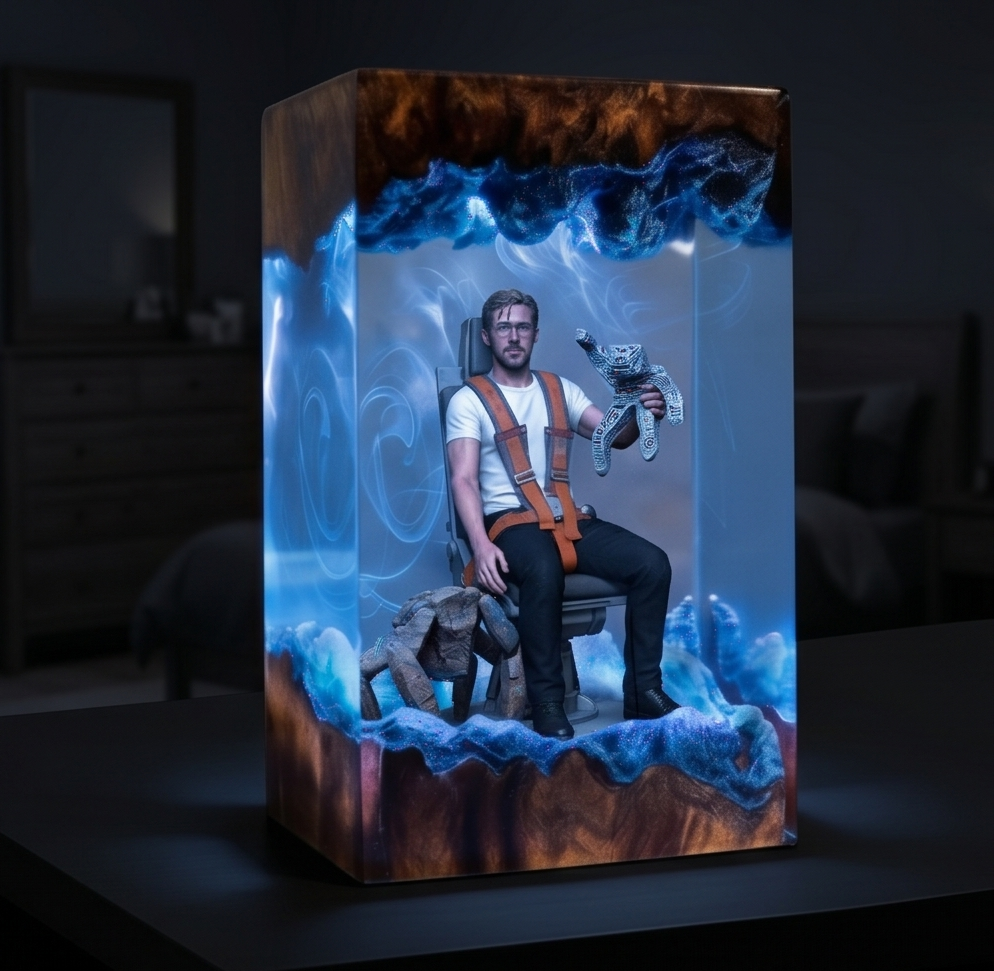 Project Hail Mary Resin Lamp -Ryland Grace Rocky  Figure Handmade gift