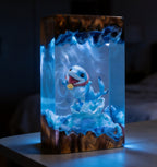 Handcrafted  Jeff  Resin Lamp - Marvel Rivals Fan Gift -  Night Light - Unique Superhero Decor - Saros Art Gift