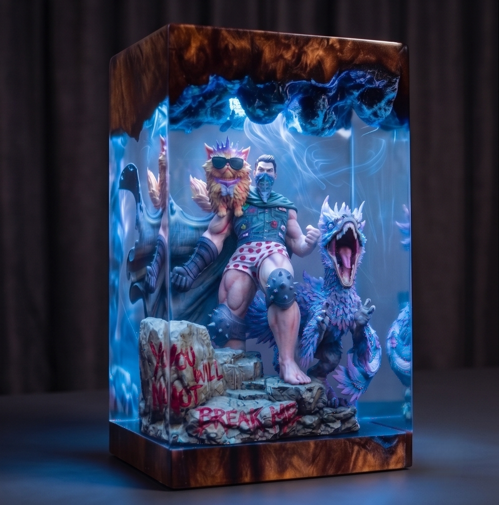 Dungeon Crawler Carl,Resin Lamp,Princess Donut,Mongo , Handmade Gift