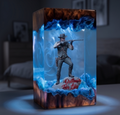 Red Dead Redemption Resin Lamp Arthur Morgan Silhouette Diorama Night Light for Gamers