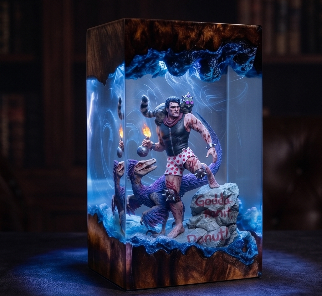 Dungeon Crawler Carl Merch,Resin Lamp,Princess Donut,Mongo , Handmade Gift