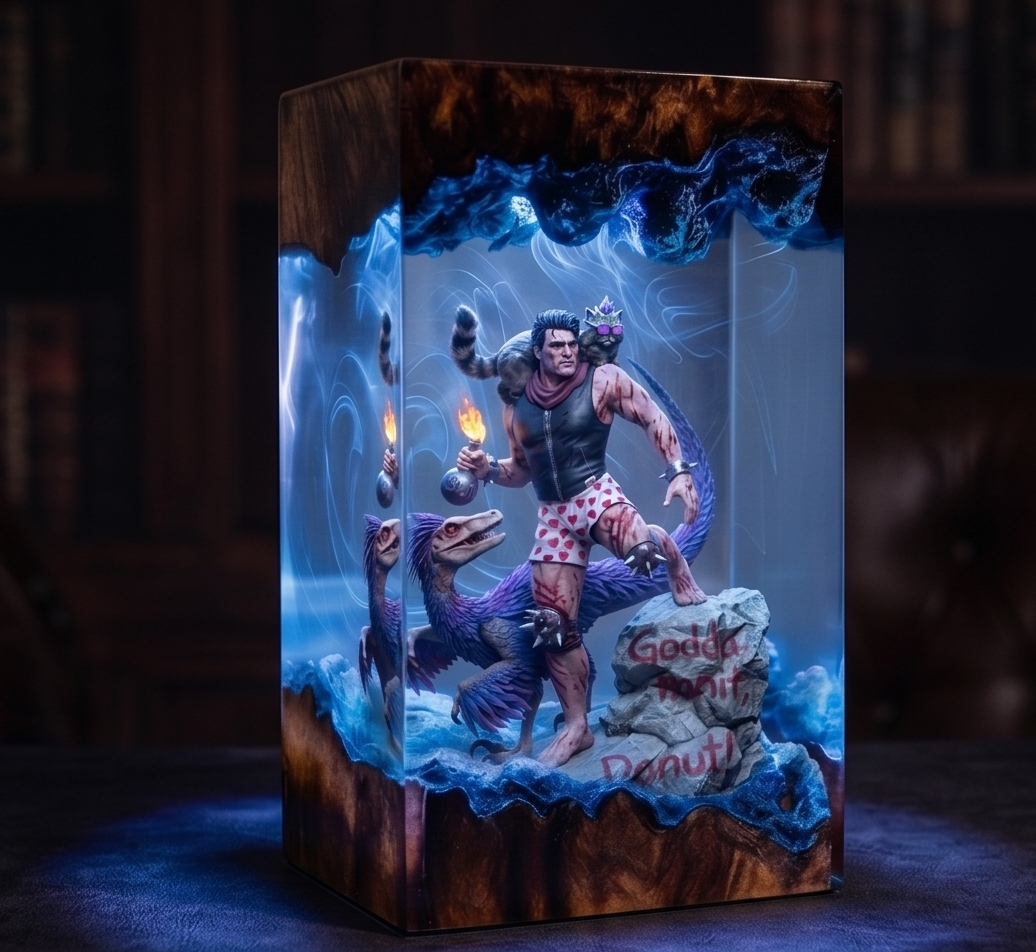 Dungeon Crawler Carl,Resin Lamp,Princess Donut,Mongo , Handmade Gift