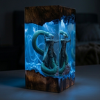 The Primal Hunter Resin Lamp Handmade The Primal Hunter Resin Lamp LitRPG Diorama Light for Gamers & Readers