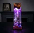 Transformers Megatron LED Resin Wood Lamp Custom Robot Diorama Night Light