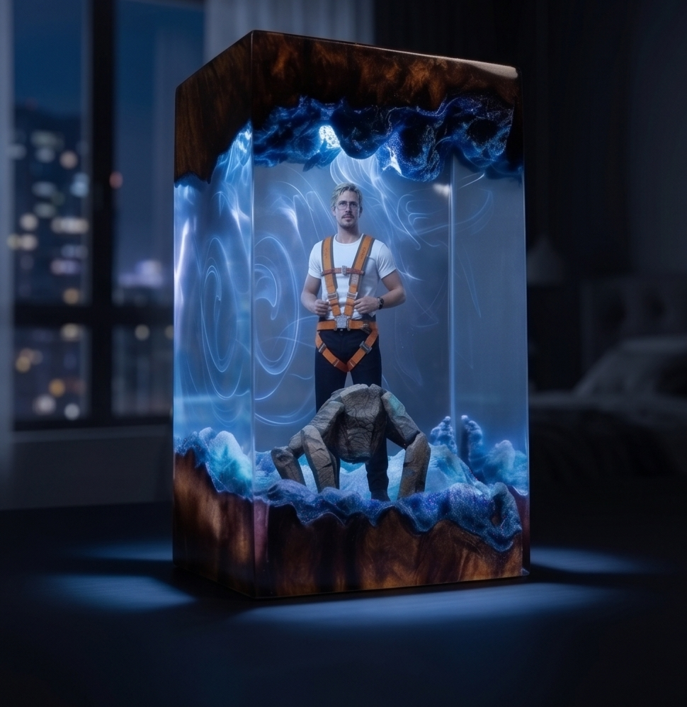 Project Hail Mary Resin Lamp -Ryland Grace Rocky  Figure Handmade gift