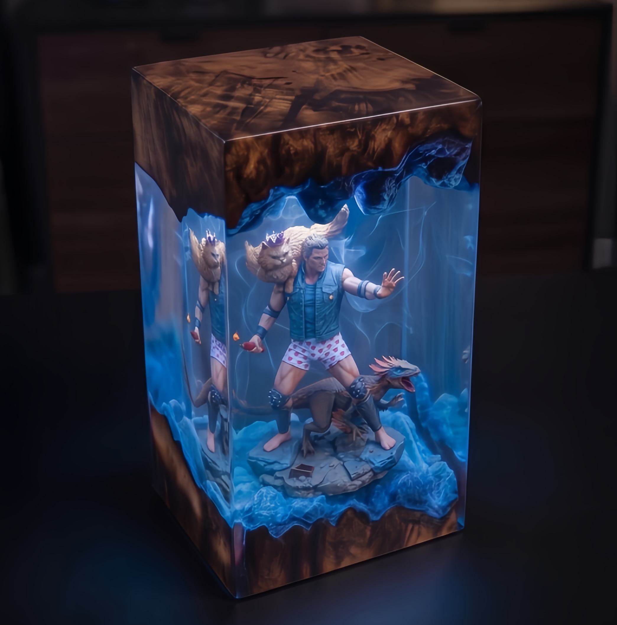 Dungeon Crawler Carl,Resin Lamp,Princess Donut,Mongo , Handmade Gift