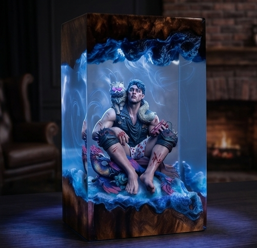 Dungeon Crawler Carl,Resin Lamp,Princess Donut,Mongo , Handmade Gift