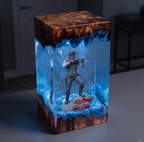 Red Dead Redemption Resin Lamp Arthur Morgan Silhouette Diorama Night Light for Gamers