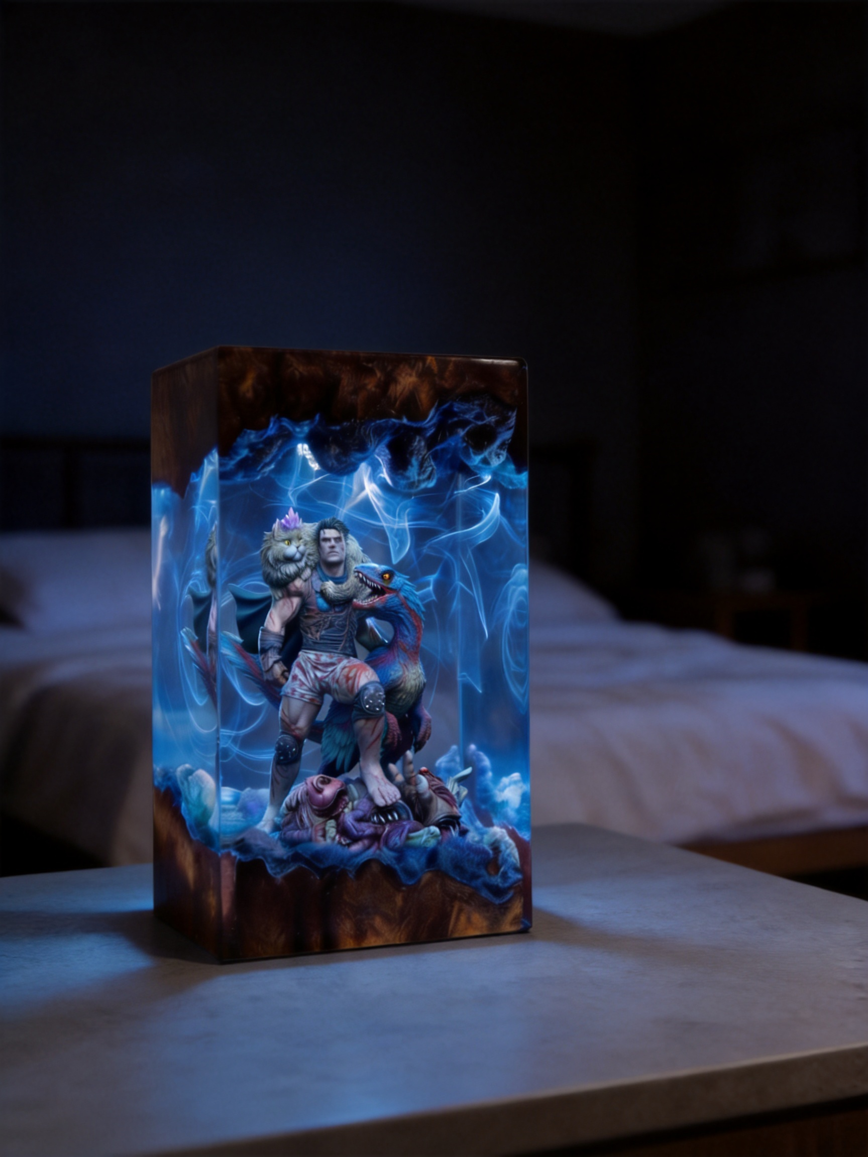 Dungeon Crawler Carl,Princess Donut,Mongo , Resin Lamp, Handmade Gift