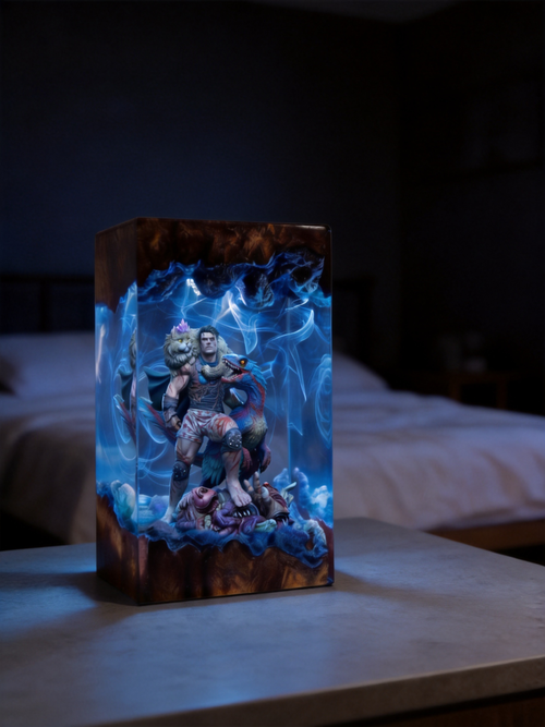 Dungeon Crawler Carl,Princess Donut,Mongo , Resin Lamp, Handmade Gift