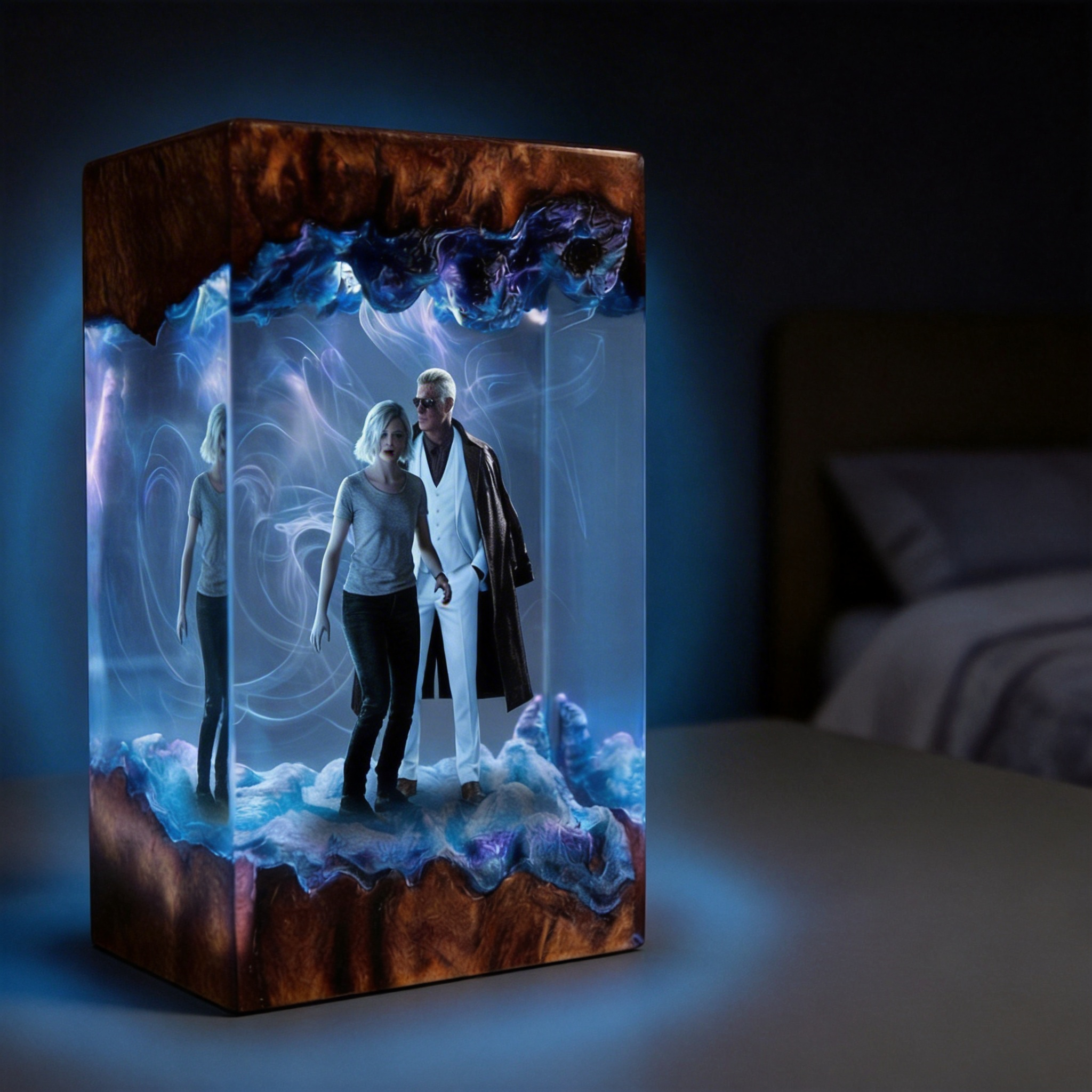Resident Evil 9 Requiem Resin Lamp, Older Leon S. Kennedy ,Albert Wesker Diorama Light, Wrenwood Hotel Horror Night Light, Custom Biohazard Handmade Game Decor, Gamer Boyfriend Gift