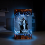 Resident Evil 9 Requiem Resin Lamp, Older Leon S. Kennedy ,Albert Wesker Diorama Light, Wrenwood Hotel Horror Night Light, Custom Biohazard Handmade Game Decor, Gamer Boyfriend Gift