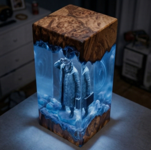 Resident Evil 9 "Requiem" - Leon Kennedy Resin Lamp，Handcrafted Dr. William Birkin gift