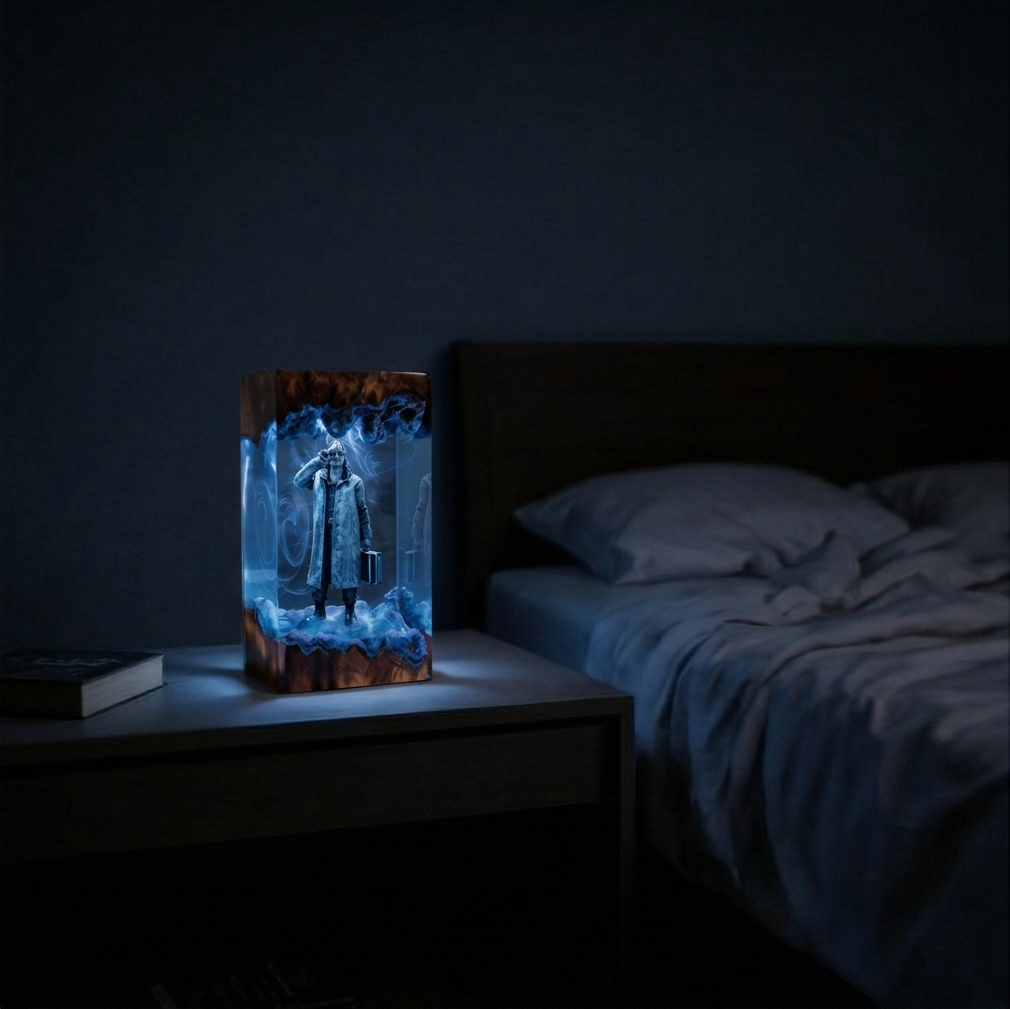 Resident Evil 9 "Requiem" - Leon Kennedy Resin Lamp，Handcrafted Dr. William Birkin gift