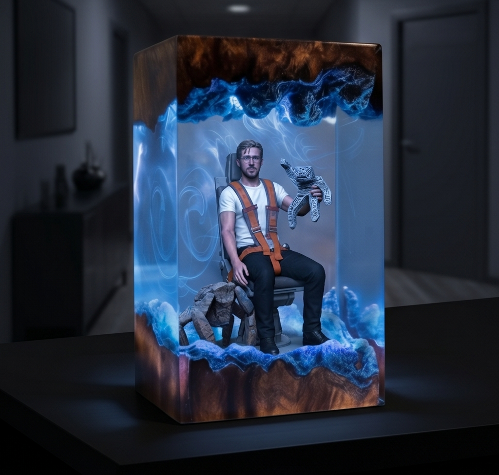 Project Hail Mary Resin Lamp -Ryland Grace Rocky  Figure Handmade gift