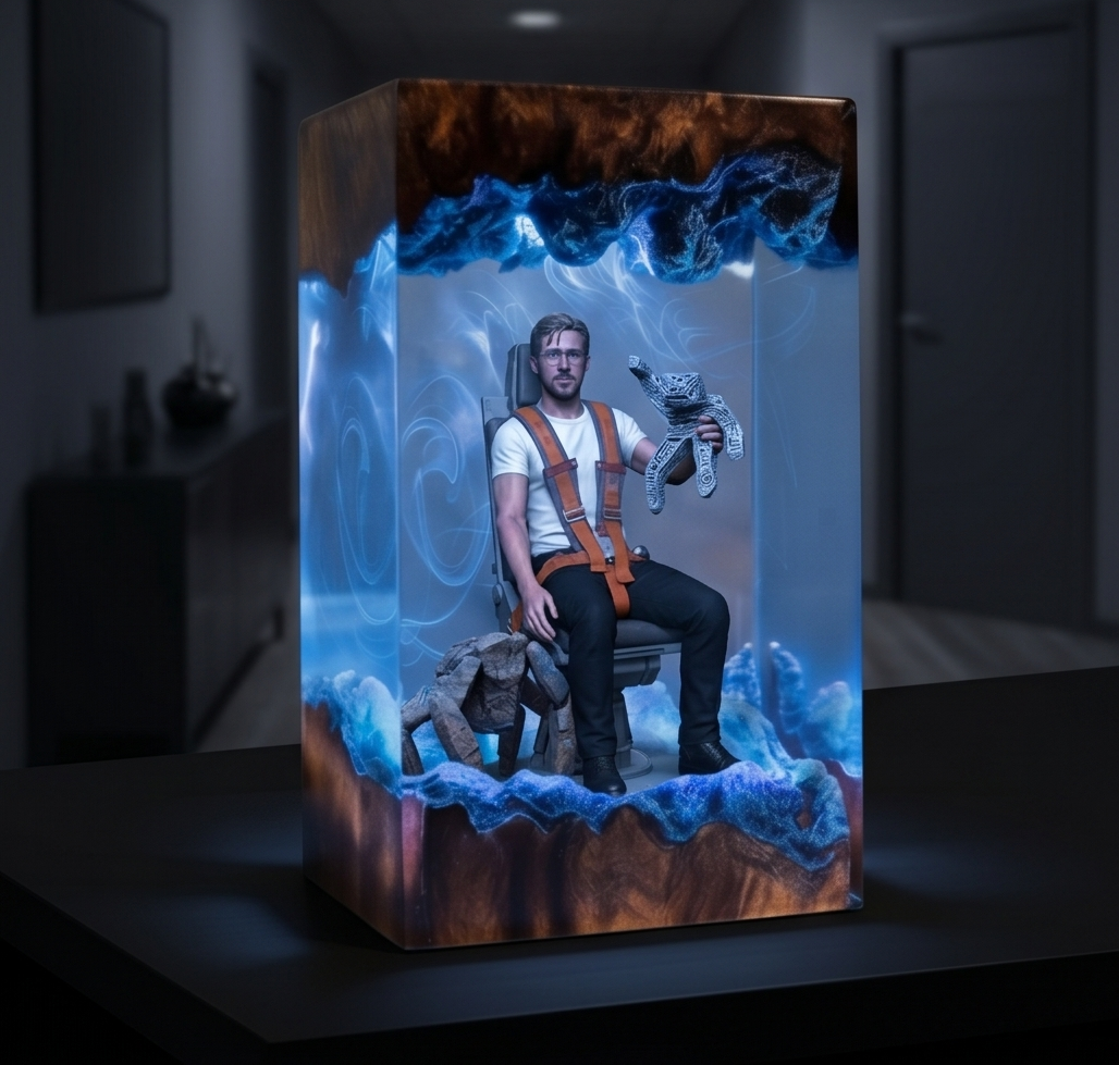 Project Hail Mary Resin Lamp -Ryland Grace Rocky  Figure Handmade gift