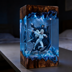 Handcrafted  Cloak & Dagger Resin Lamp - Marvel Rivals Fan Gift -  Night Light - Unique Superhero Decor - Saros Art