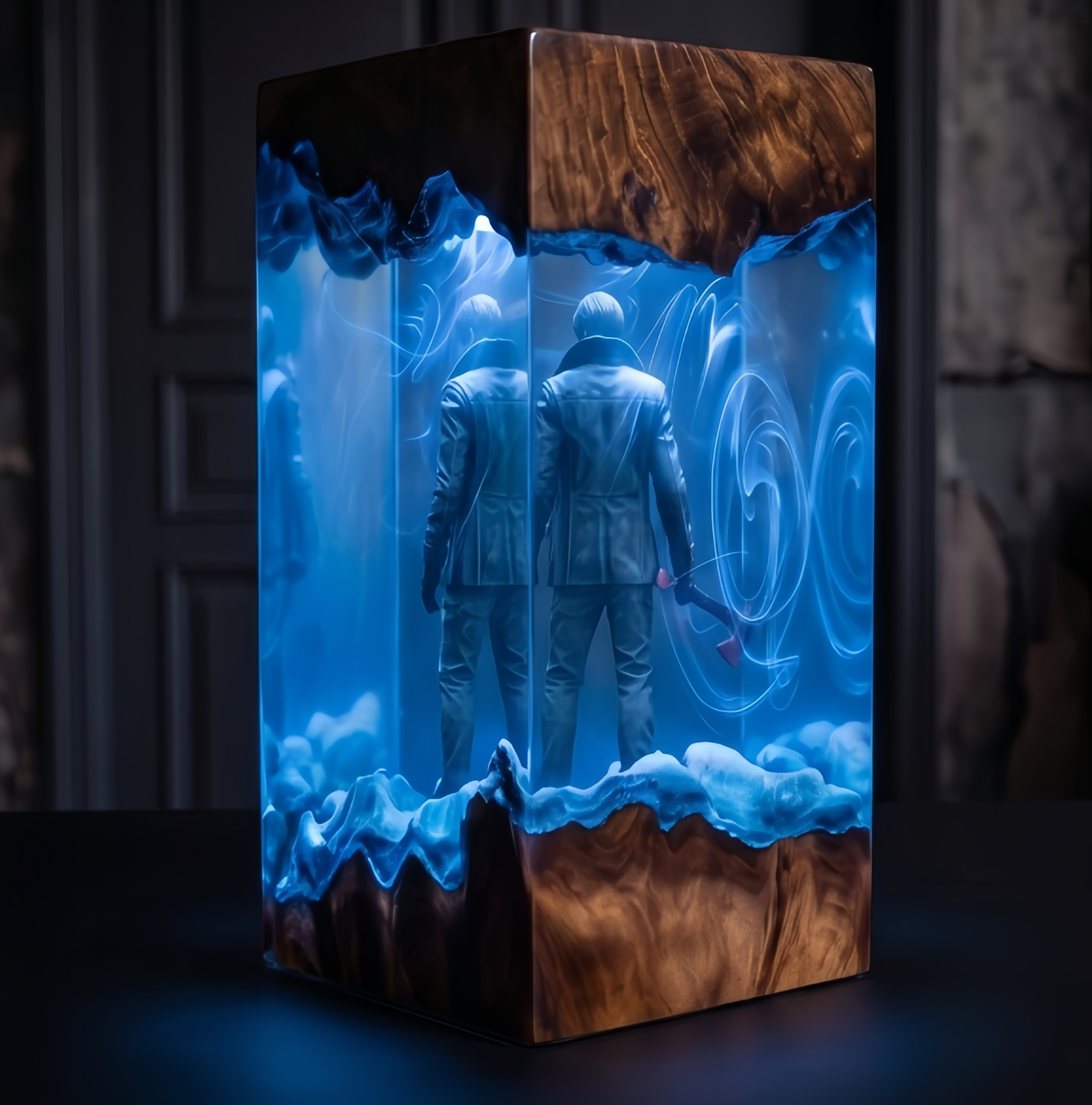 Resident Evil 9 "Requiem" - Leon Kennedy Resin Lamp，Handcrafted  gift