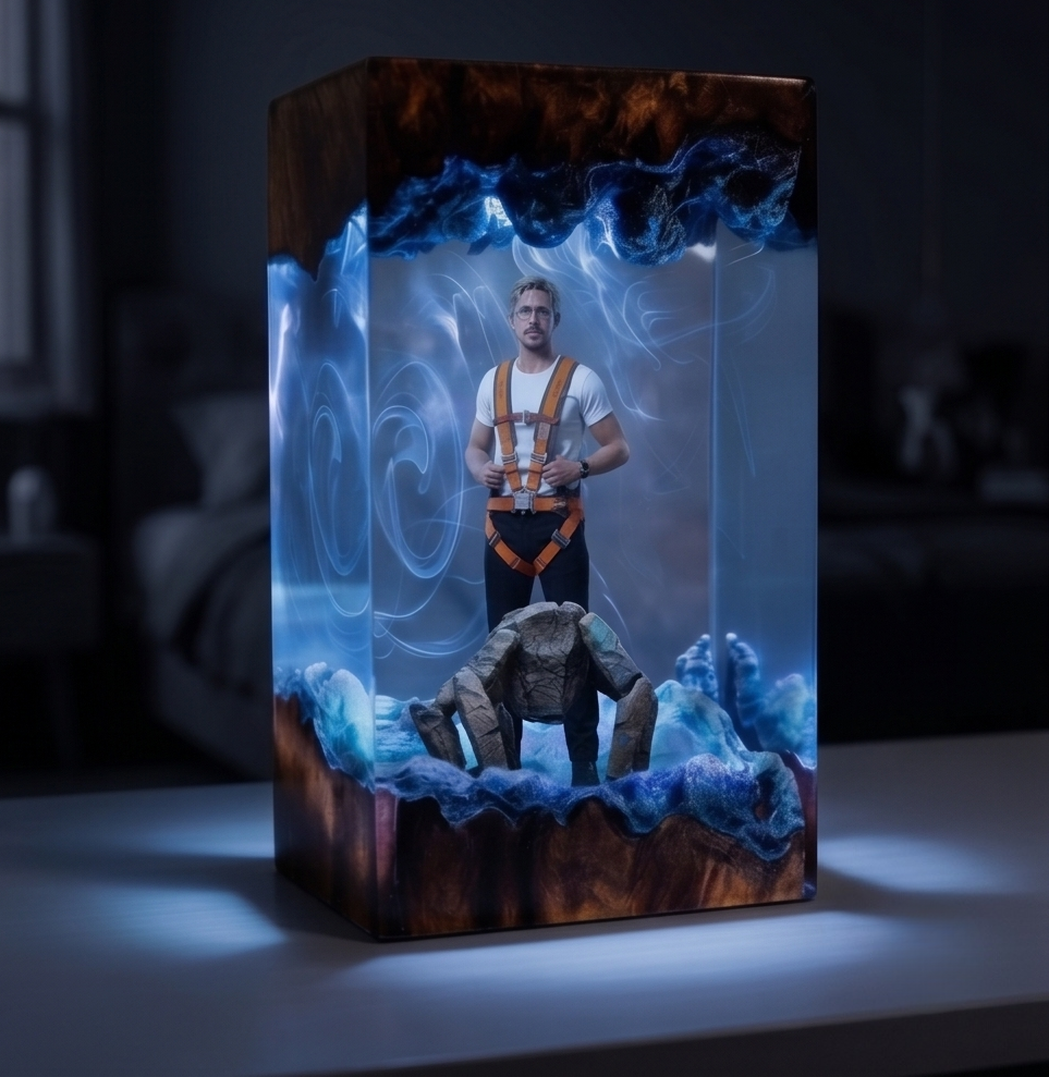 Project Hail Mary Resin Lamp -Ryland Grace Rocky  Figure Handmade gift