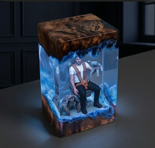 Project Hail Mary Resin Lamp -Ryland Grace Rocky  Figure Handmade gift