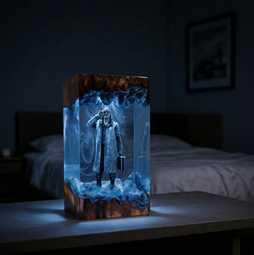 Resident Evil 9 "Requiem" - Leon Kennedy Resin Lamp，Handcrafted Dr. William Birkin gift