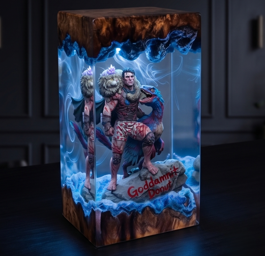 Dungeon Crawler Carl,Resin Lamp,Princess Donut,Mongo , Handmade Gift