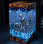 Silent Hill Pyramid Head Resin Lamp  Red Pyramid Thing & Bubble Head Nurse Night Light | Horror Diorama Desk Decor James Sunderland Fan Gift