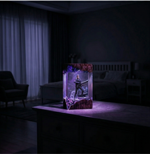 Resident Evil 9 Requiem Resin Lamp, Leon S. Kennedy Diorama Light,  Night Light,  Handmade Game Decor, Gamer Boyfriend Gift