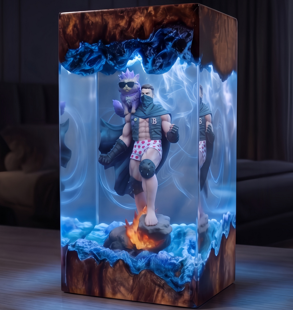 Dungeon Crawler Carl,Princess Donut,Mongo , Resin Lamp, Handmade Gift