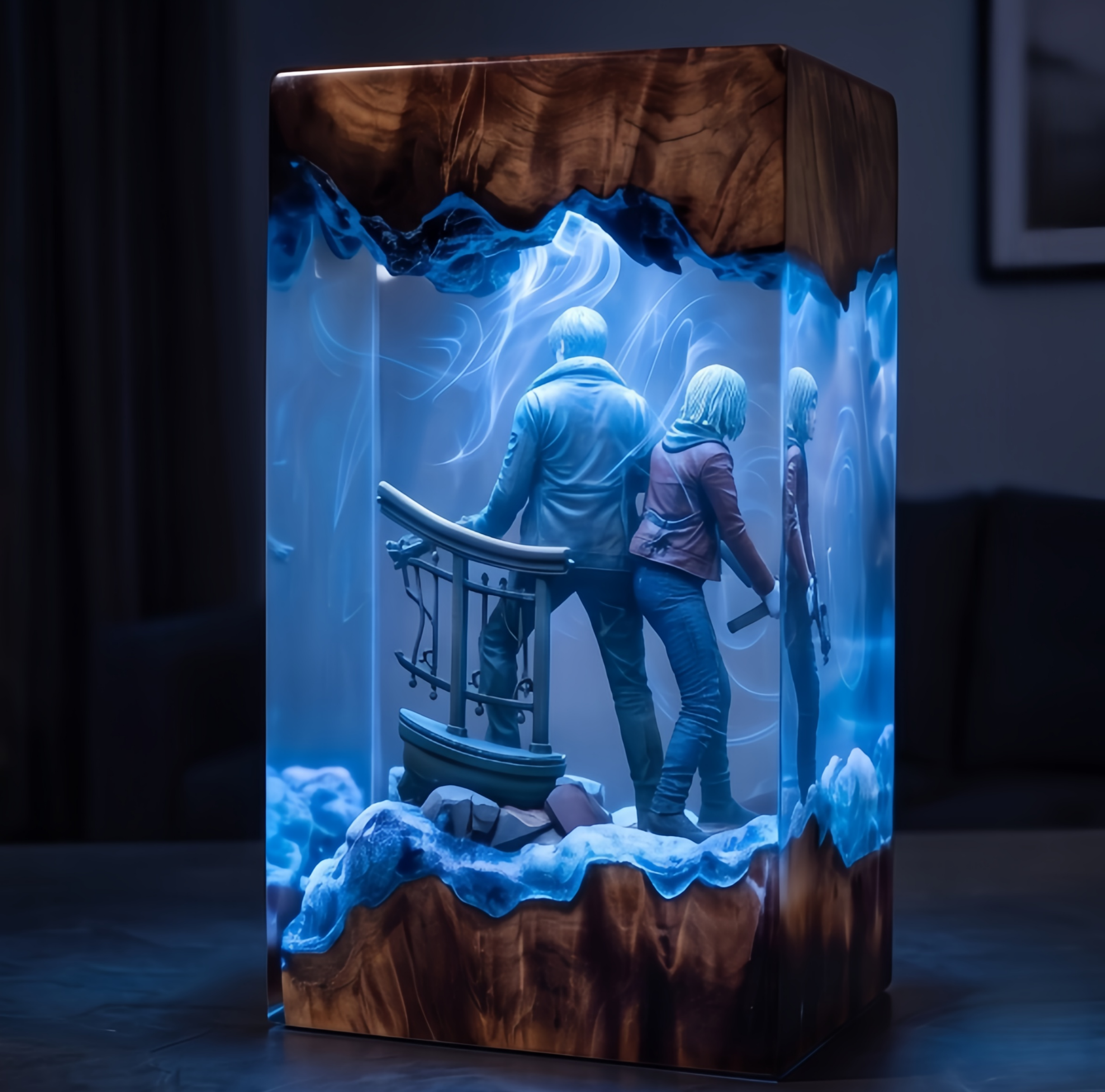 Resident Evil 9 "Requiem" - Leon Kennedy Resin Lamp，Handcrafted  gift