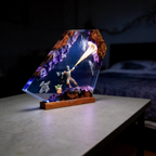 The Mandalorian Diorama,Din Djarin, Grogu,Resin Lamp,Star Wars Darth Lord Vader Night Light Desk Decor | Handmade Custom Gift