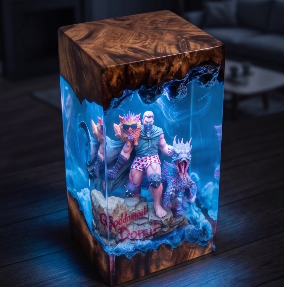Dungeon Crawler Carl,Resin Lamp,Princess Donut,Mongo , Handmade Gift