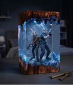 Resident Evil 9 Requiem Resin Lamp, Older Leon S. Kennedy Diorama Light, Wrenwood Hotel Horror Night Light, Custom Biohazard Handmade Game Decor, Gamer Boyfriend Gift