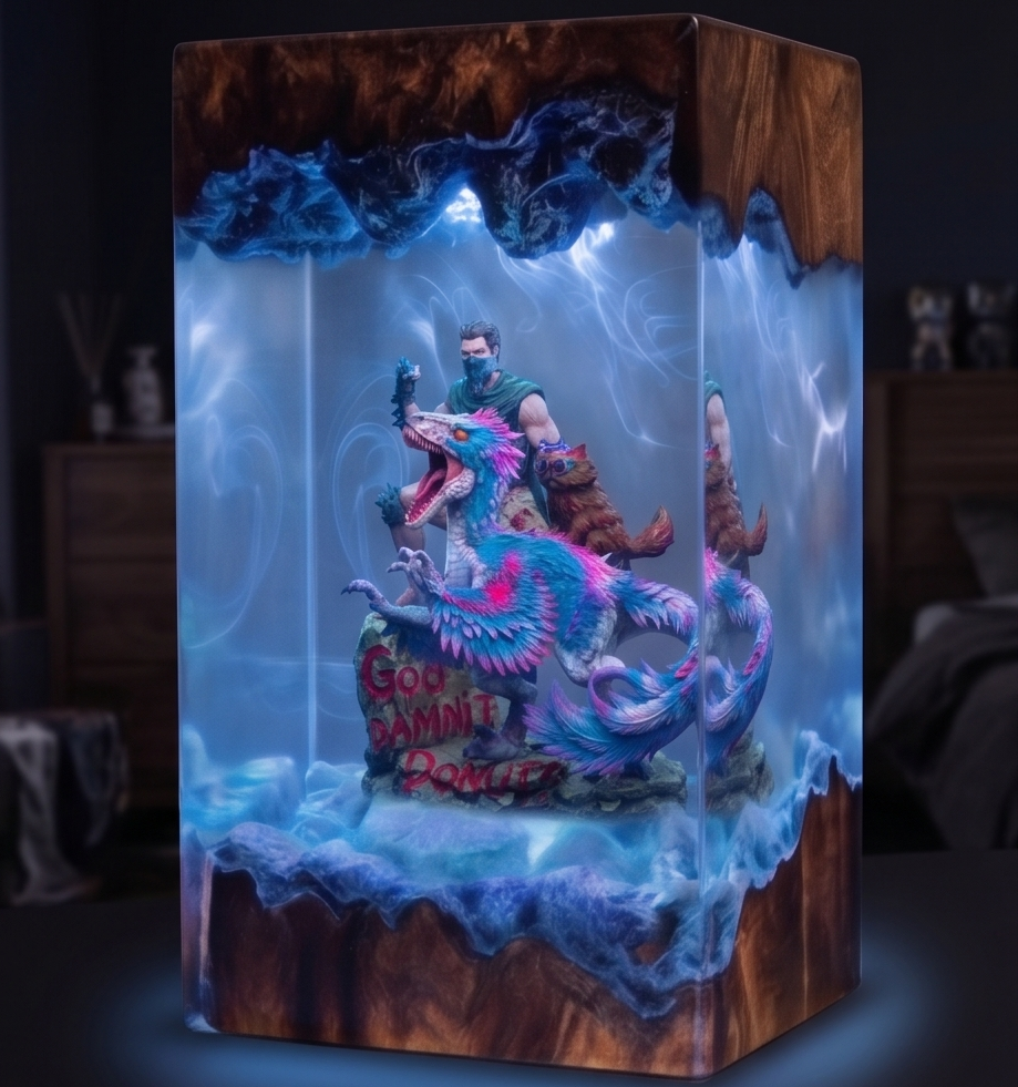 Dungeon Crawler Carl,Resin Lamp,Princess Donut,Mongo , Handmade Gift