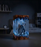 Resident Evil 9 Requiem Resin Lamp, Older Leon S. Kennedy Diorama Light, Wrenwood Hotel Horror Night Light, Custom Biohazard Handmade Game Decor, Gamer Boyfriend Gift