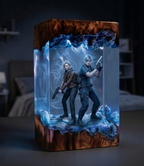 Resident Evil 9 Requiem Resin Lamp, Older Leon S. Kennedy Diorama Light, Wrenwood Hotel Horror Night Light, Custom Biohazard Handmade Game Decor, Gamer Boyfriend Gift