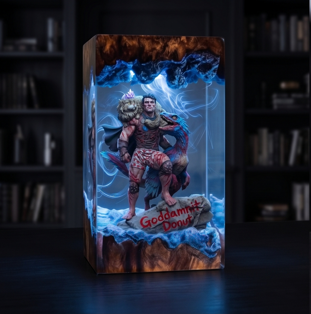 Dungeon Crawler Carl Merch,Resin Lamp,Princess Donut,Mongo , Handmade Gift
