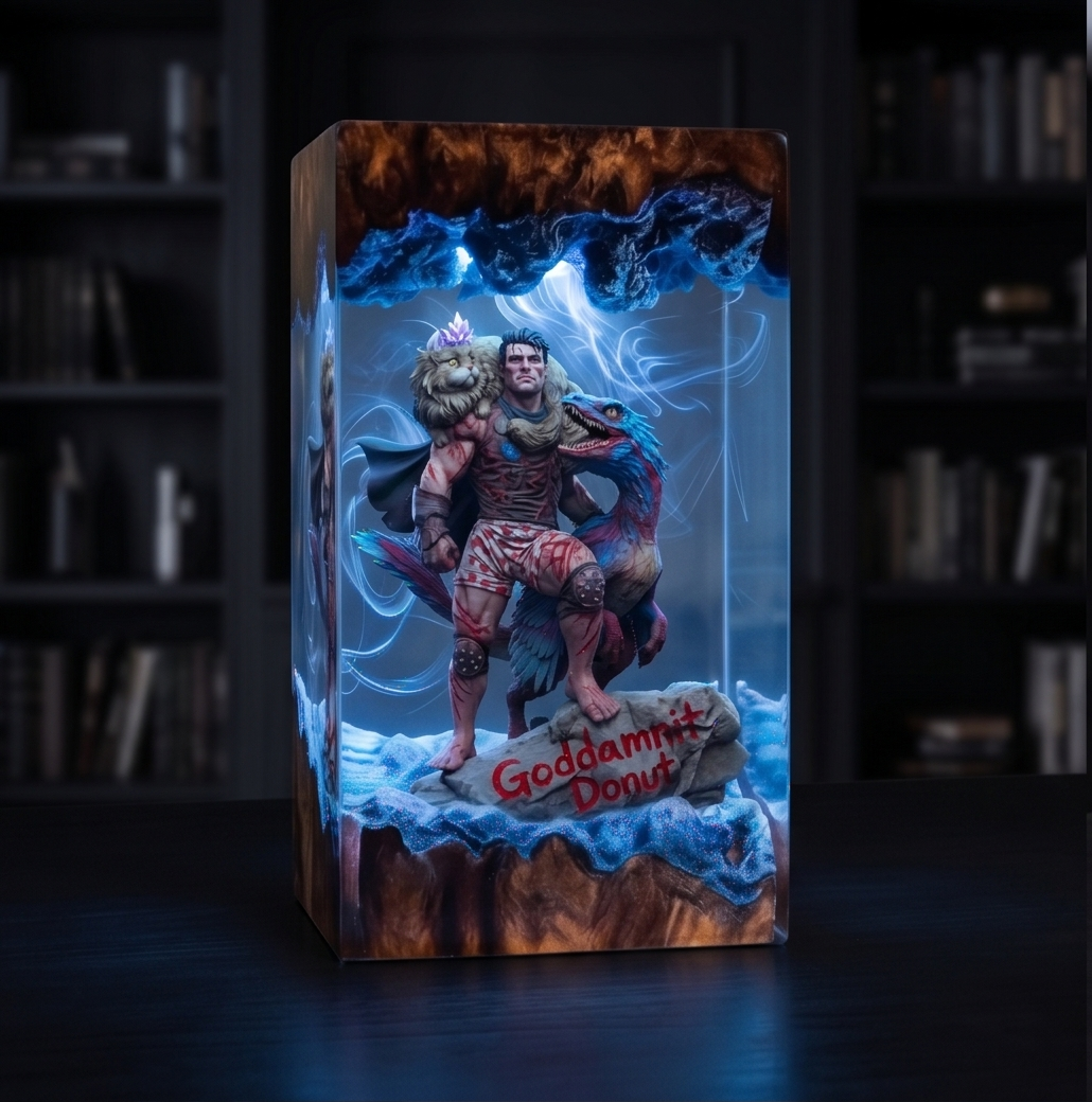 Dungeon Crawler Carl,Resin Lamp,Princess Donut,Mongo , Handmade Gift