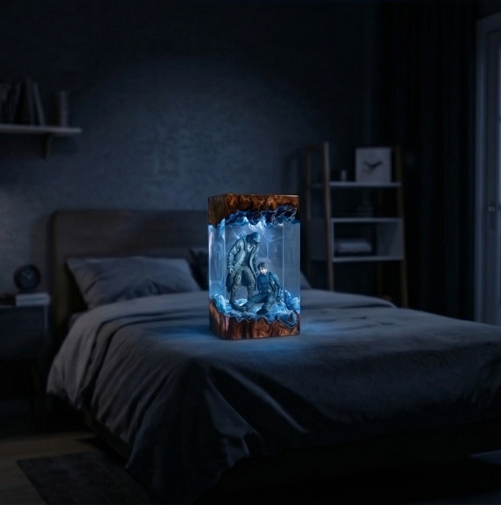 Resident Evil 9 "Requiem" - Leon Kennedy Resin Lamp，Handcrafted  gift