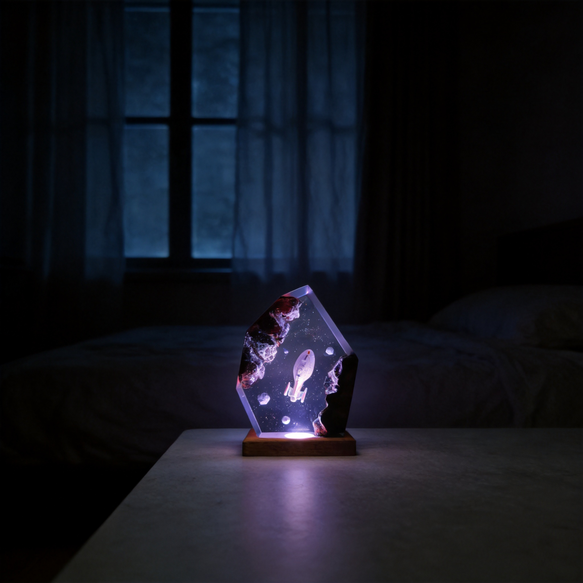 Star Trek Voyager Spock Resin Night Light - Custom Sci-Fi Desk Decor - Vulcan Salute Lamp,Trekkie Gift,