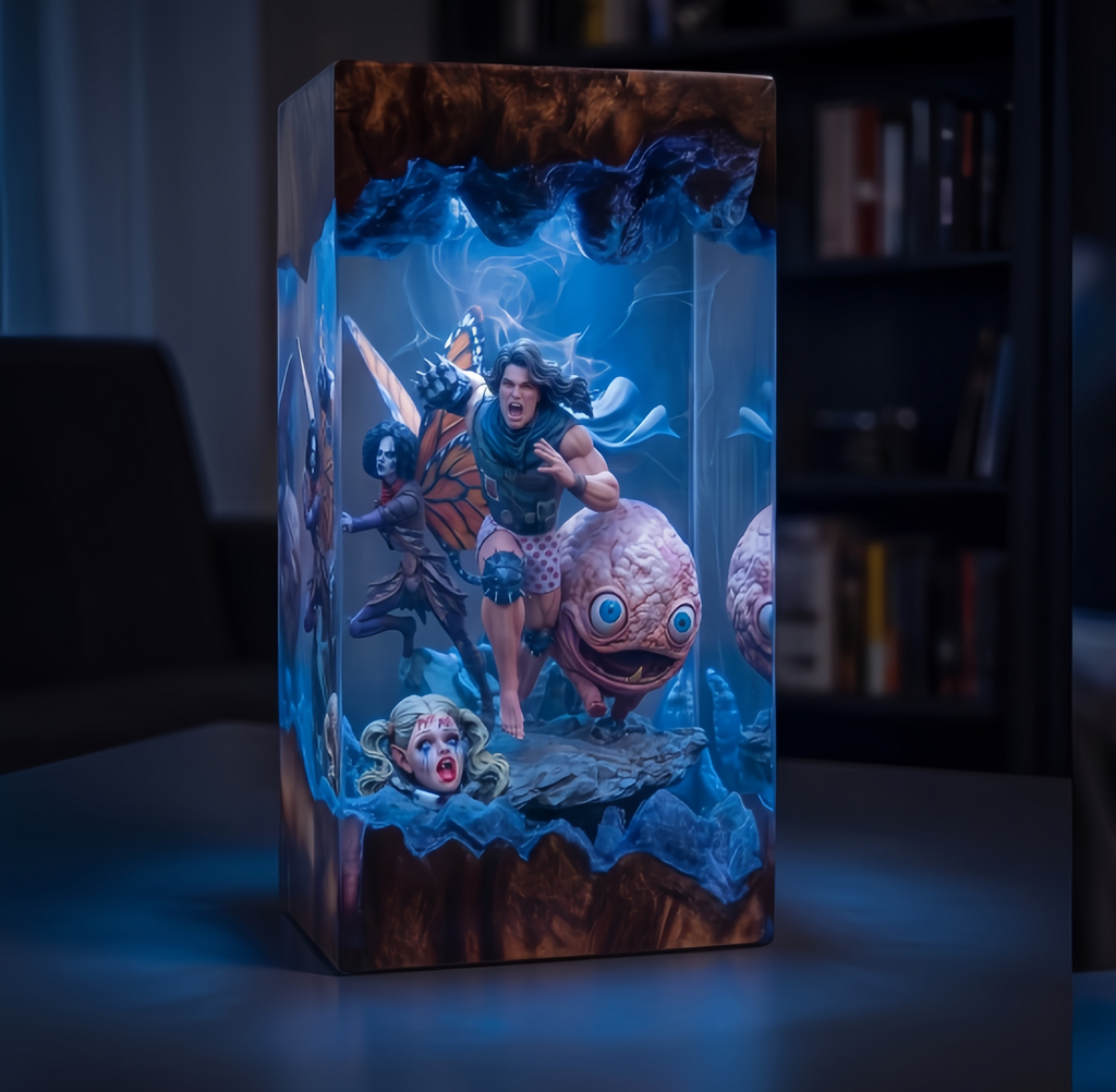 Dungeon Crawler Carl,Princess Donut,Mongo , Resin Lamp, Handmade Gift